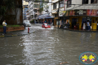 Buena parte del centro de Buenaventura se inundó por fuerte aguacero