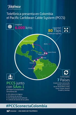 Telefónica incrementa en un 200 % su capacidad de conectividad en Colombia