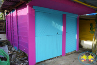 Mujeres por Buenaventura pintaron casas y negocios en sector maderero de El Piñal 