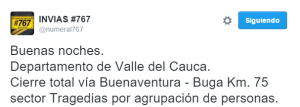 Habitantes de la vía entre Loboguerrero y altos de Calima realizan bloqueo