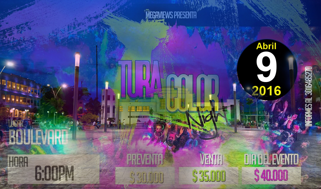 Tura Color Night se realizará el 9 de abril de 2016 a petición del obispo Héctor Epalza y Secretaría de Gobierno de Buenaventura 