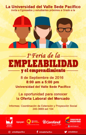 La Universidad del Valle y el Centro de Empleo y Emprendimiento de Comfandi realizan hoy 8 de septiembre la Feria de Empleabilidad y Emprendimiento