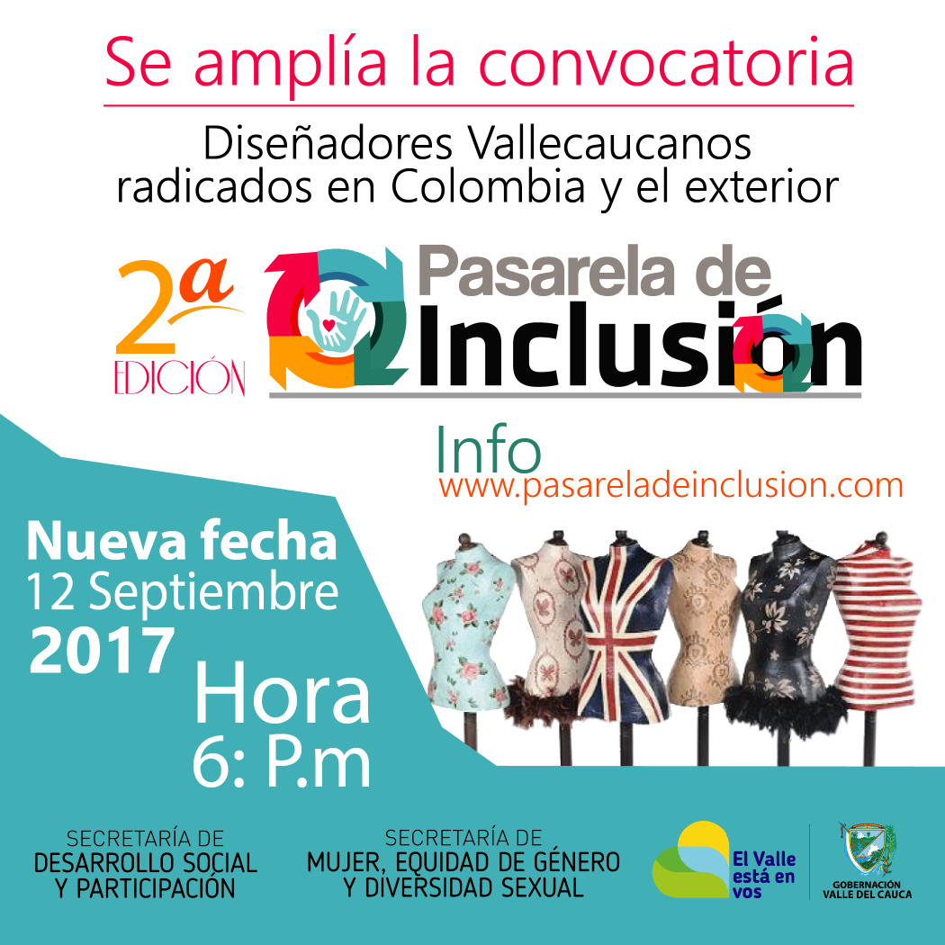 Pasarela de Inclusión que se realizará en Cali amplía convocatoria para diseñadores