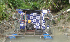 Realiza operativo contra la minería ilegal en el río Anchicayá 