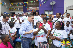 El candidato a la Vicepresidencia de la República, Juan Carlos Pinzón, estuvo en la Ciudadela San Antonio