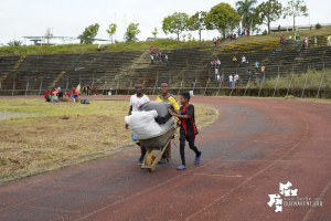 Liderada por el Gestor Social, se realizó la jornada de limpieza en el polideportivo El Cristal