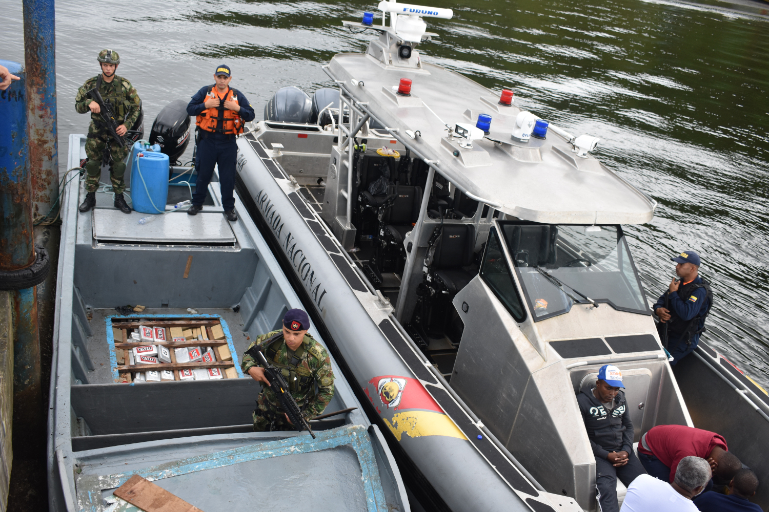 La Armada de Colombia incautó cerca de 488 kilos de cocaína al sur de Nariño 
