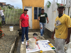Con apoyo del comercio y la comunidad en general se realizó jornada de pintura en la biblioteca distrital Torre Fuerte del barrio Grancolombiana