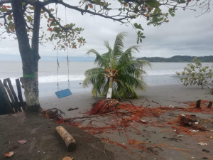 La Dimar y autoridades de Gestión del Riesgo visitaron el corregimiento de Bazán La Bocana para verificar erosión costera