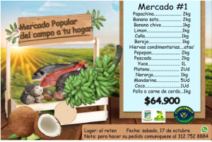 El sábado 17 de octubre se realizará en el antiguo retén la estrategia ‘Mercado Popular Campesino a tu Hogar’
