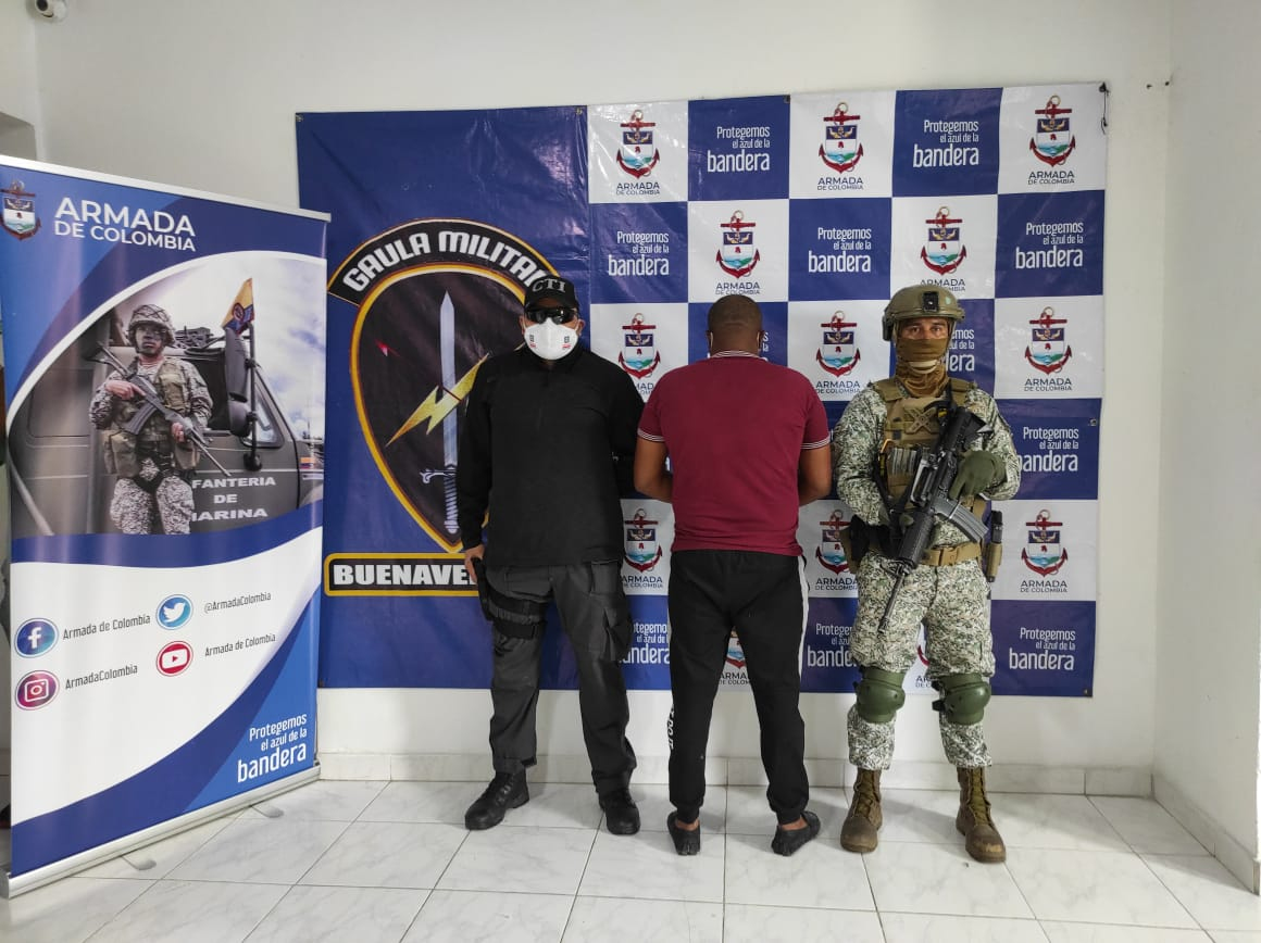 La Armada de Colombia y la Fiscalía capturaron un presunto cabecilla de una estructura criminal transnacional  