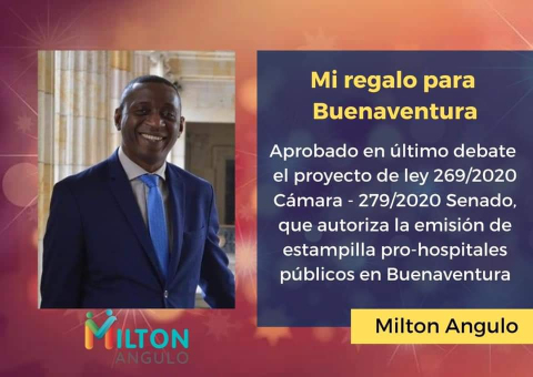 Fue aprobado en Plenaria del Senado el proyecto de ley de que autoriza la emisión de la estampilla pro-hospitales públicos del Distrito de Buenaventura