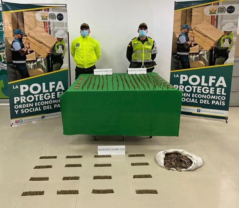 La POLFA incautó 1.600 cartuchos para fusil que habían sido enviados en encomienda a Buenaventura 