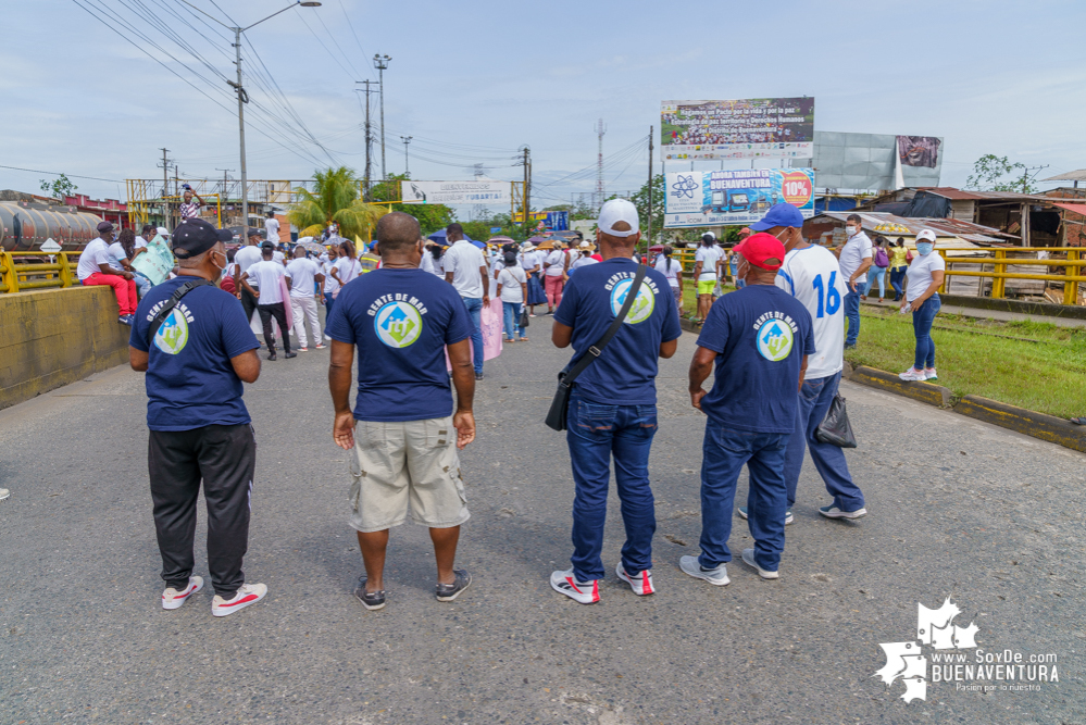 Sector pesquero de Buenaventura marchó contra el Decreto 282 de 2021 que restringe la pesca del toyo y otras especies