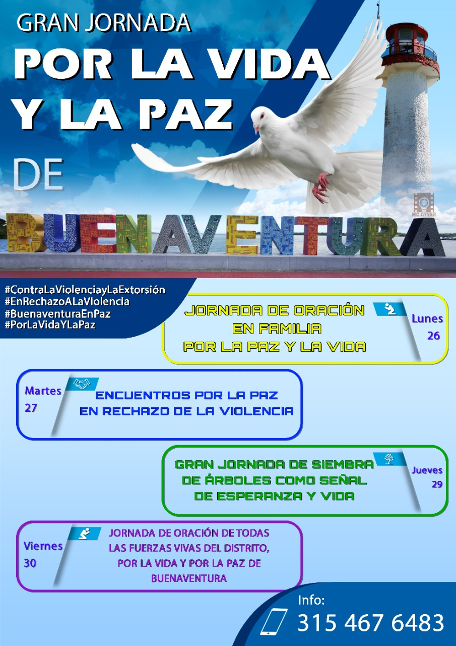 Del 26 al 30 de julio se realizará la Gran Jornada por la Paz y la Vida de Buenaventura