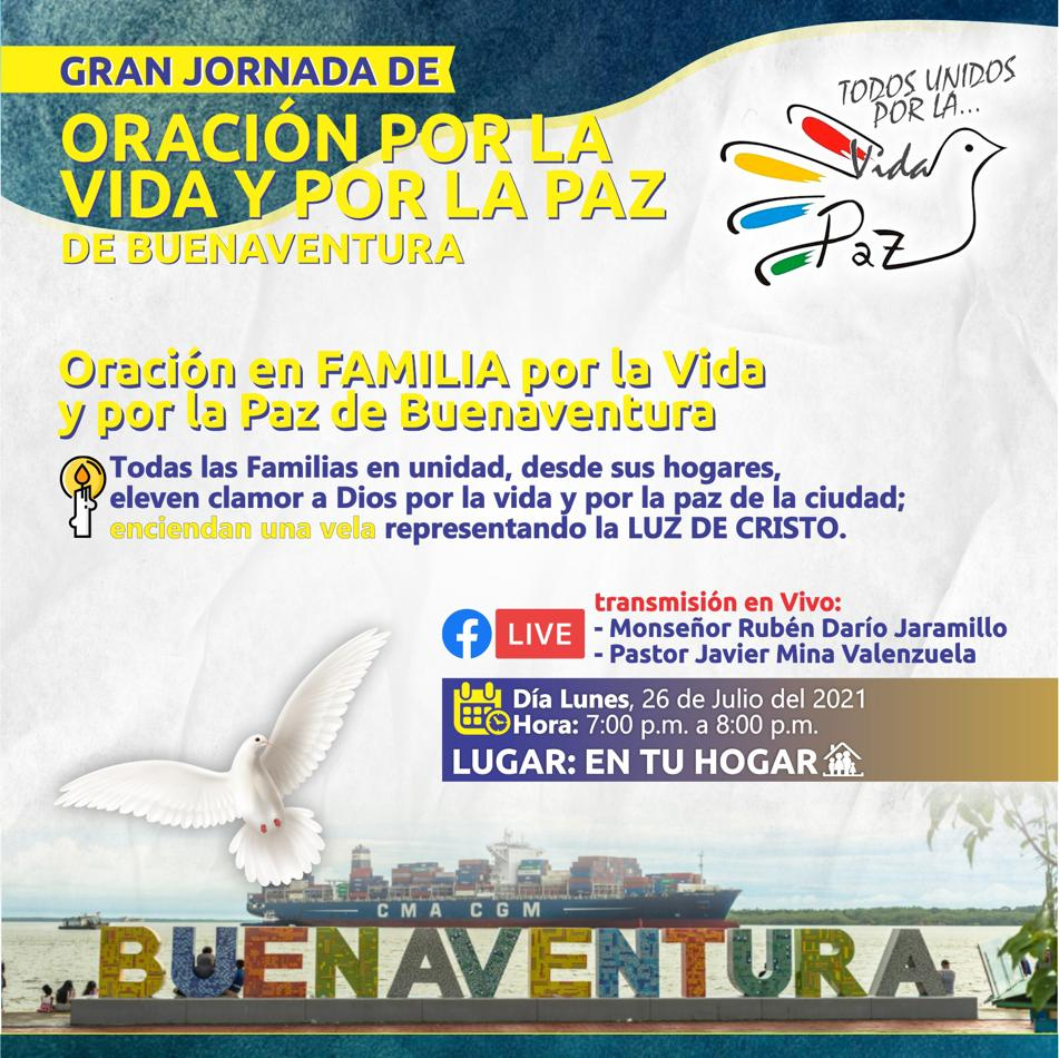 La Cámara de Comercio de Buenaventura se une a la Gran Jornada por la Paz organizada por las iglesias católica, cristiana y evangélica de la ciudad 