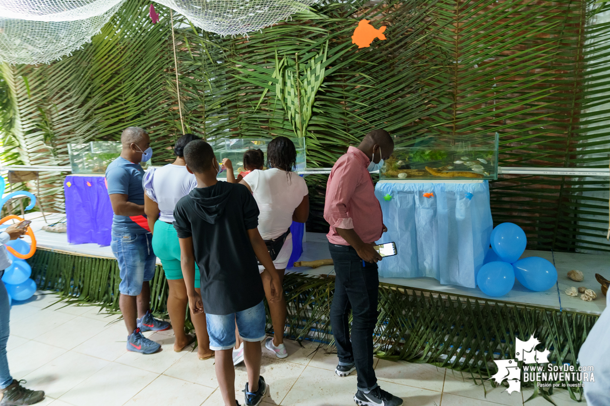 Se realiza con éxito la exhibición de peces en el corregimiento de Triana en Buenaventura 