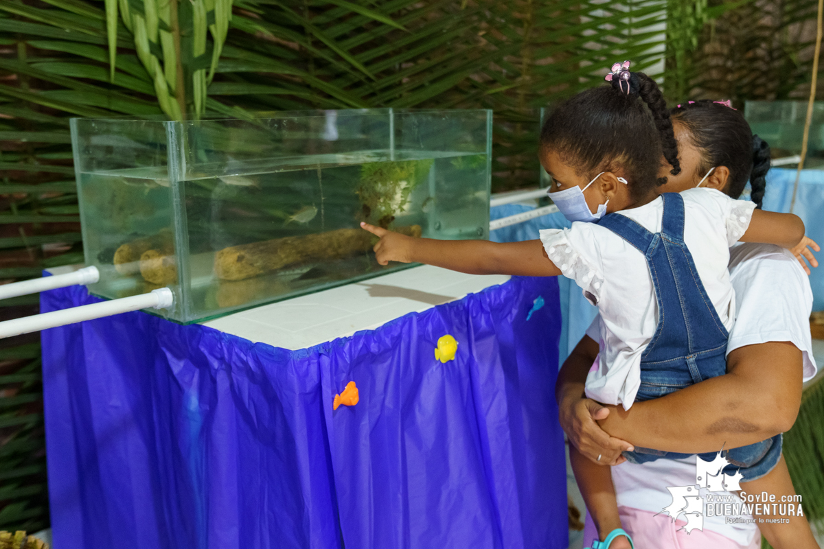 Se realiza con éxito la exhibición de peces en el corregimiento de Triana en Buenaventura 