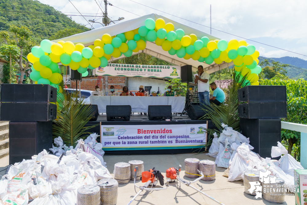 La Secretaría de Desarrollo Económico y Rural de Buenaventura celebró el Día del Campesino En el corregimiento de Cisneros 