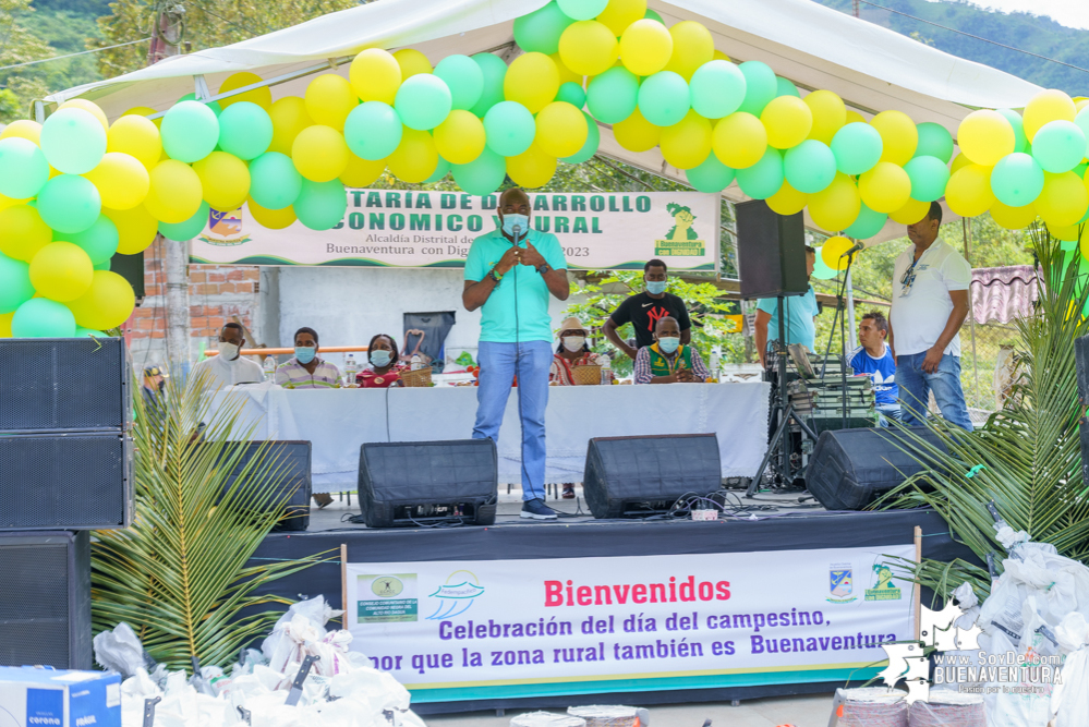 La Secretaría de Desarrollo Económico y Rural de Buenaventura celebró el Día del Campesino En el corregimiento de Cisneros 