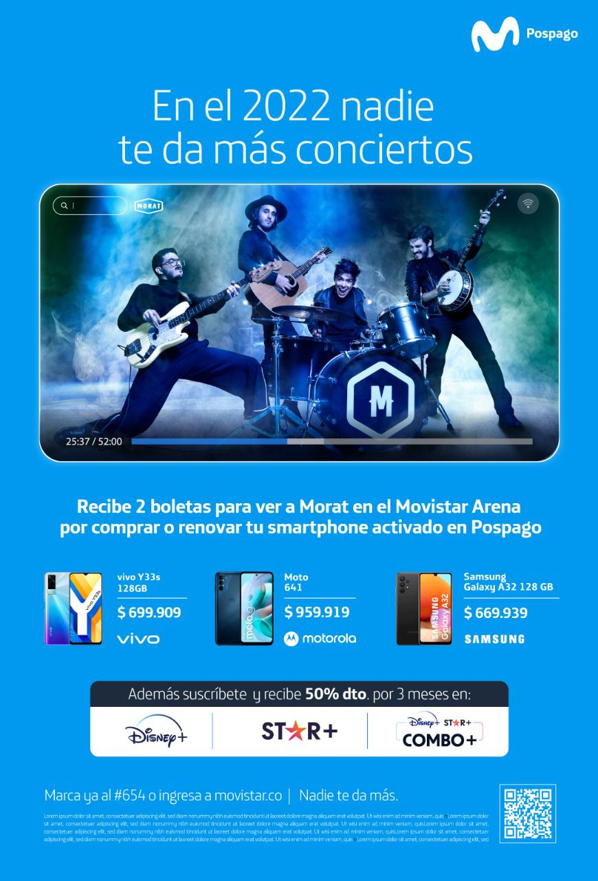 Movistar entregará más de 4.000 boletas a sus clientes para el concierto de Morat