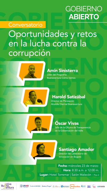 La Oficina para la Transparencia participará en conversatorio internacional en Buenaventura