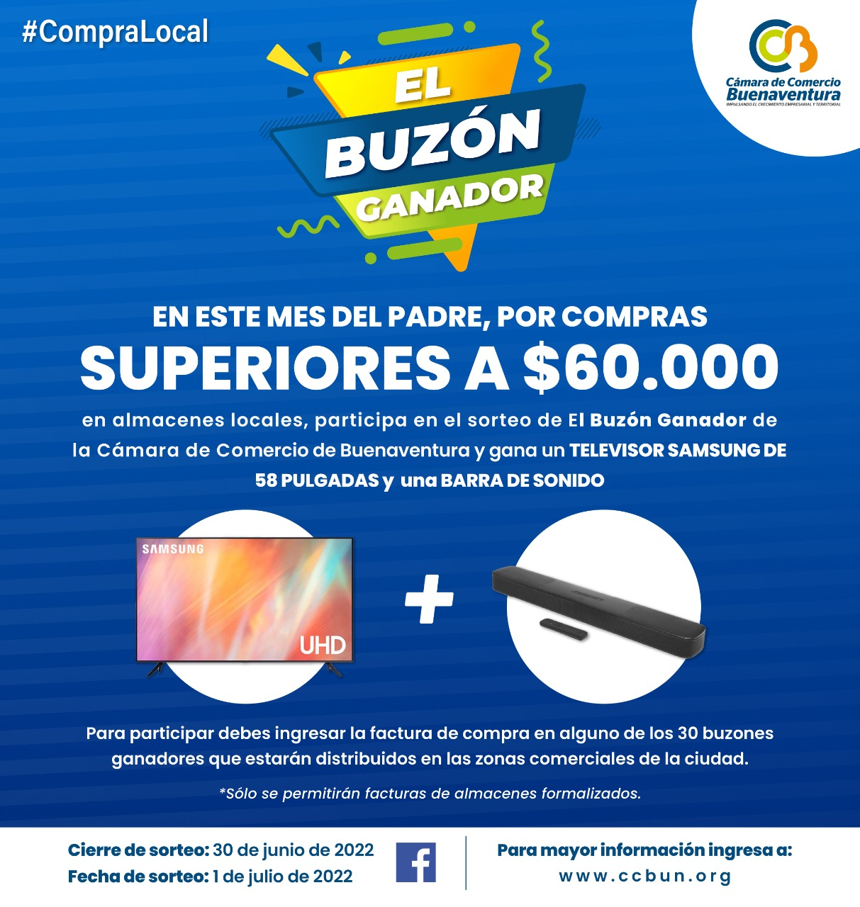 En junio, la Cámara de Comercio de Buenaventura te invita a participar del Buzón Ganador como parte  de la campaña #CompraLocal