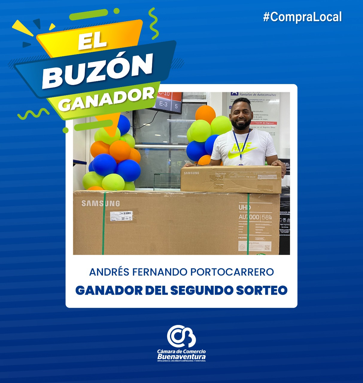 La Cámara de Comercio de Buenaventura realizó el segundo sorteo del Buzón Ganador