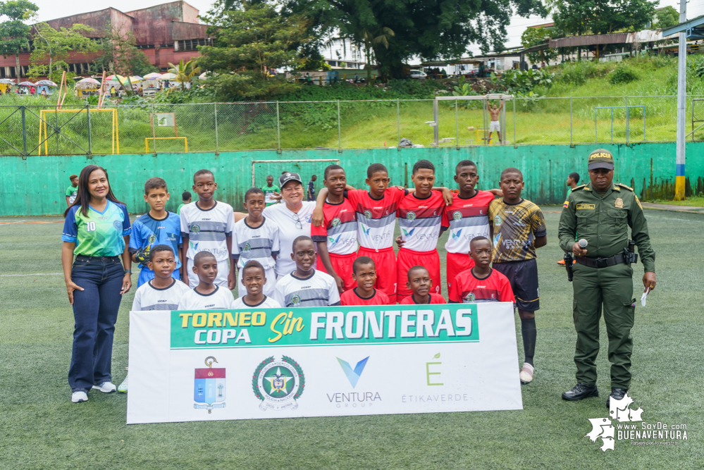 Avanza con éxito el torneo de fútbol Copa Sin Fronteras, auspiciado por la Policía, la Diócesis de Buenaventura y la Fundación Étikaverde para menores de 10 años