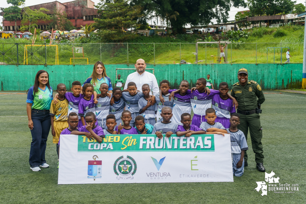 Avanza con éxito el torneo de fútbol Copa Sin Fronteras, auspiciado por la Policía, la Diócesis de Buenaventura y la Fundación Étikaverde para menores de 10 años