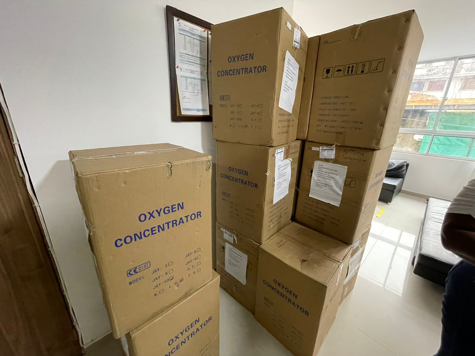 El Hospital San Agustín recibió 14 concentradores de oxígeno por parte del Fondo Mundial