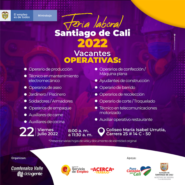 Comfenalco Valle realizará feria laboral en el oriente de Cali: hay más de 1.500 vacantes