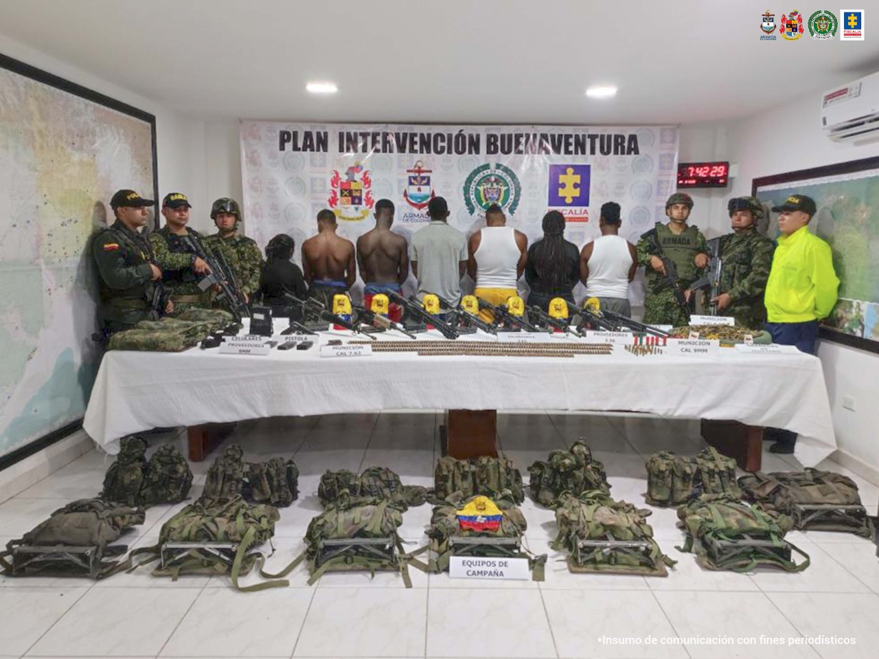 A la cárcel fueron enviadas 4 personas señaladas de pertenecer a la disidencia Jaime Martínez y quienes portaban, presuntamente armamento y municiones