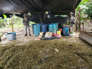 Fueron destruidos dos semisumergibles y diez laboratorios para el procesamiento de cocaína en Nariño y Cauca