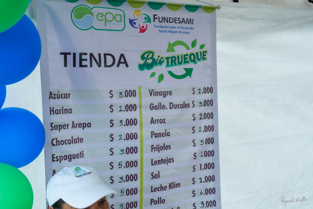 Más de 10 toneladas de residuos aprovechables fueron recuperados por el EPA Buenaventura en el barrio Juan XXIII durante el BioTrueque