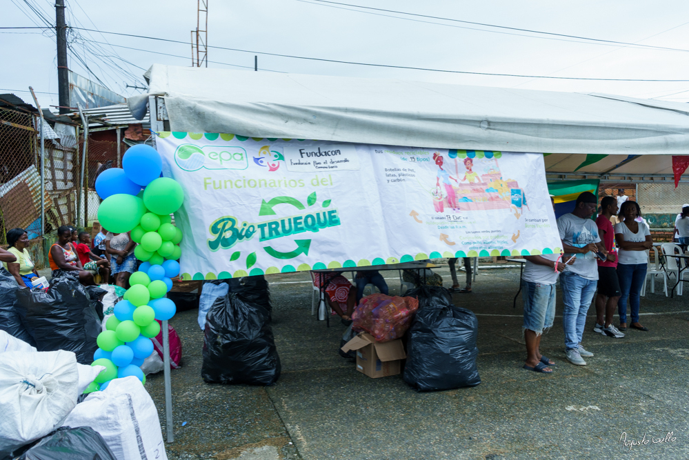 Más de 10 toneladas de residuos aprovechables fueron recuperados por el EPA Buenaventura en el barrio Juan XXIII durante el BioTrueque