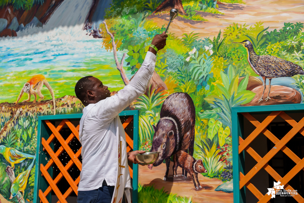 Pacífico de Agua Dulce: primera obra mural artística en zona rural de Buenaventura