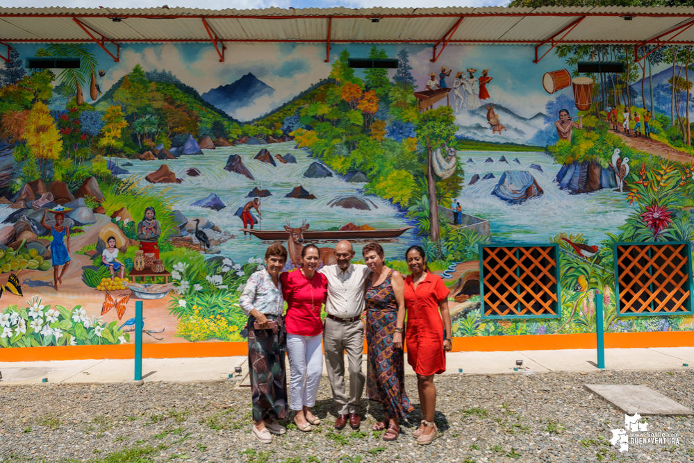 Pacífico de Agua Dulce: primera obra mural artística en zona rural de Buenaventura