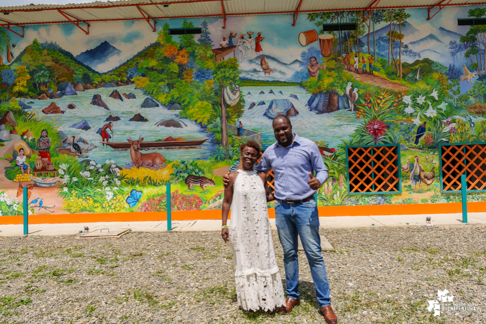 Pacífico de Agua Dulce: primera obra mural artística en zona rural de Buenaventura