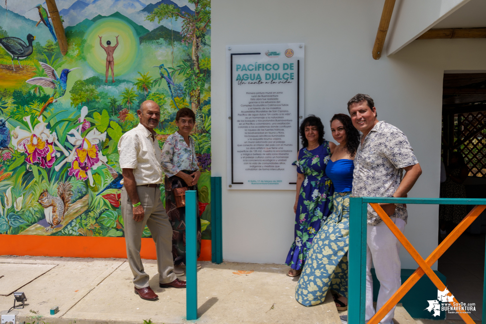 Pacífico de Agua Dulce: primera obra mural artística en zona rural de Buenaventura