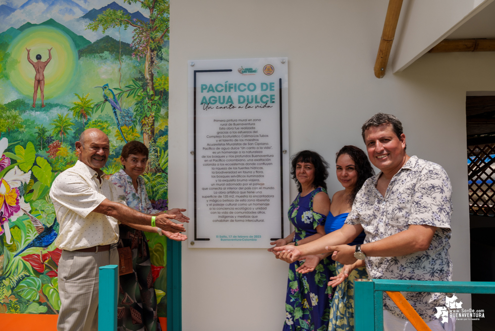 Pacífico de Agua Dulce: primera obra mural artística en zona rural de Buenaventura