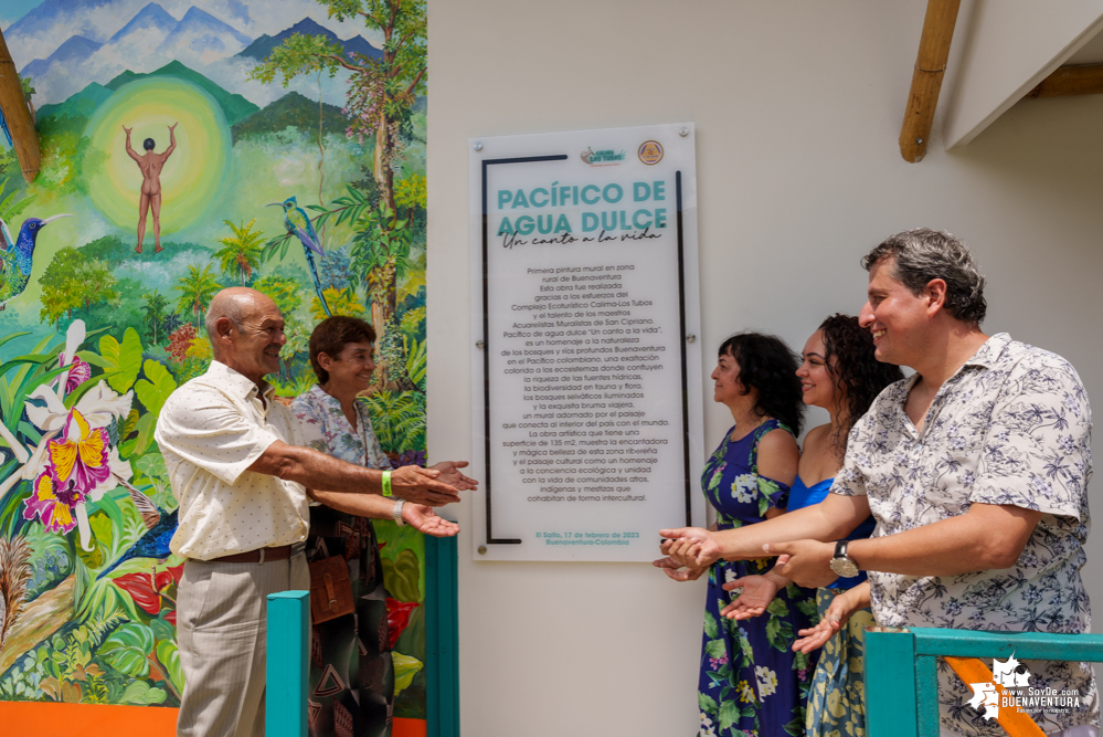 Pacífico de Agua Dulce: primera obra mural artística en zona rural de Buenaventura