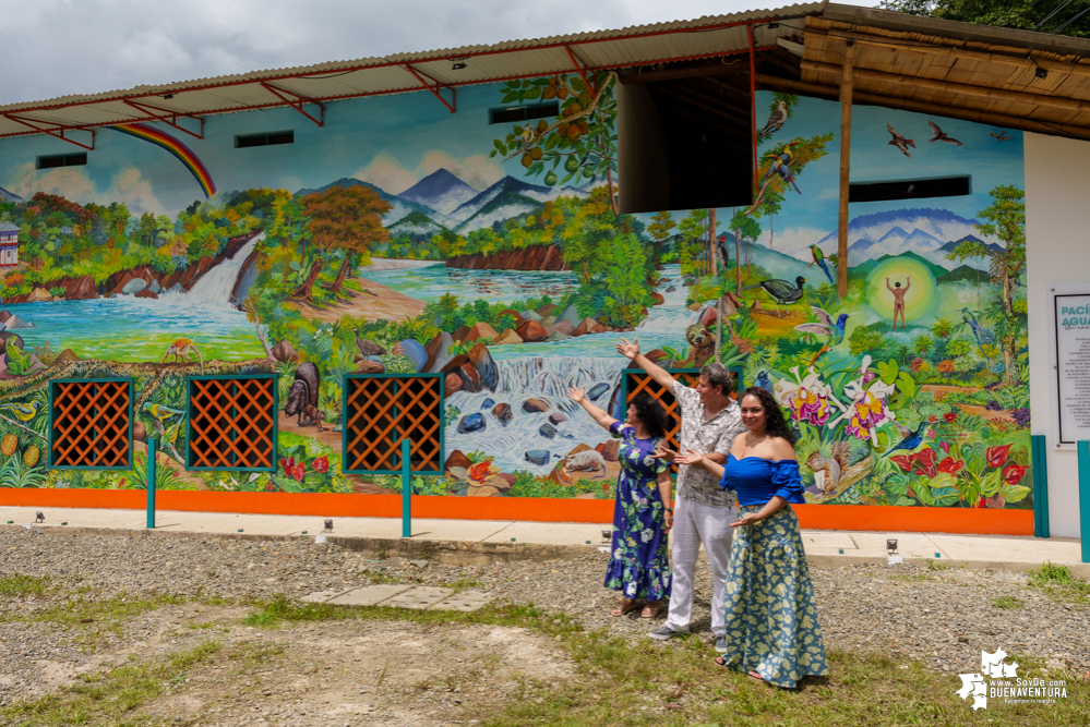 Pacífico de Agua Dulce: primera obra mural artística en zona rural de Buenaventura