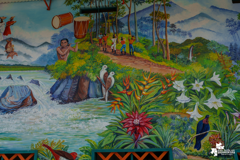 Pacífico de Agua Dulce: primera obra mural artística en zona rural de Buenaventura