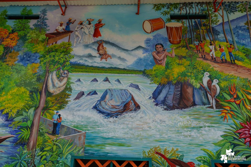 Pacífico de Agua Dulce: primera obra mural artística en zona rural de Buenaventura