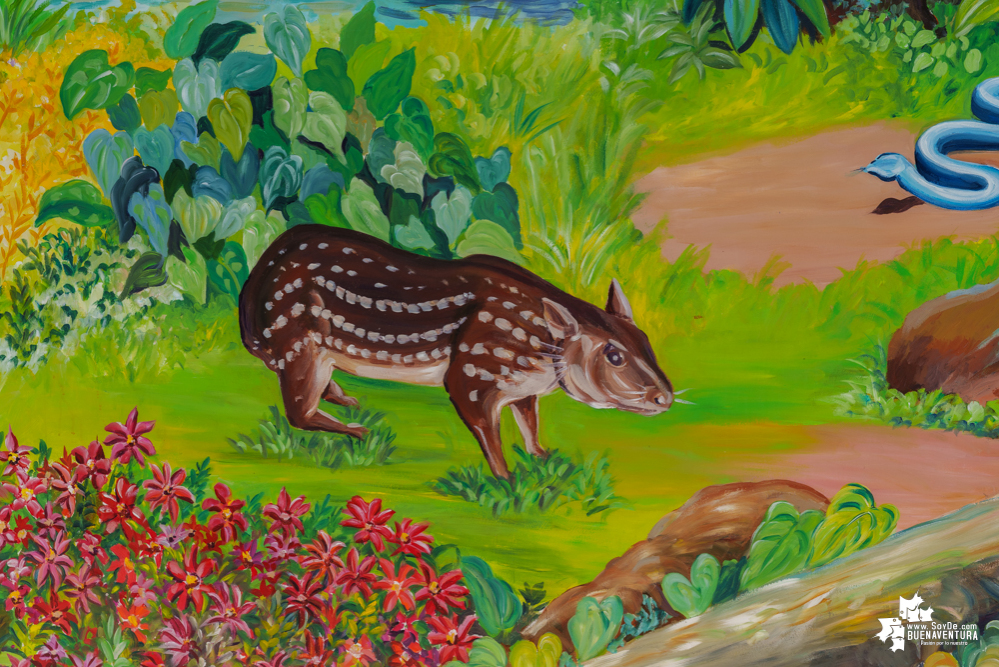 Pacífico de Agua Dulce: primera obra mural artística en zona rural de Buenaventura