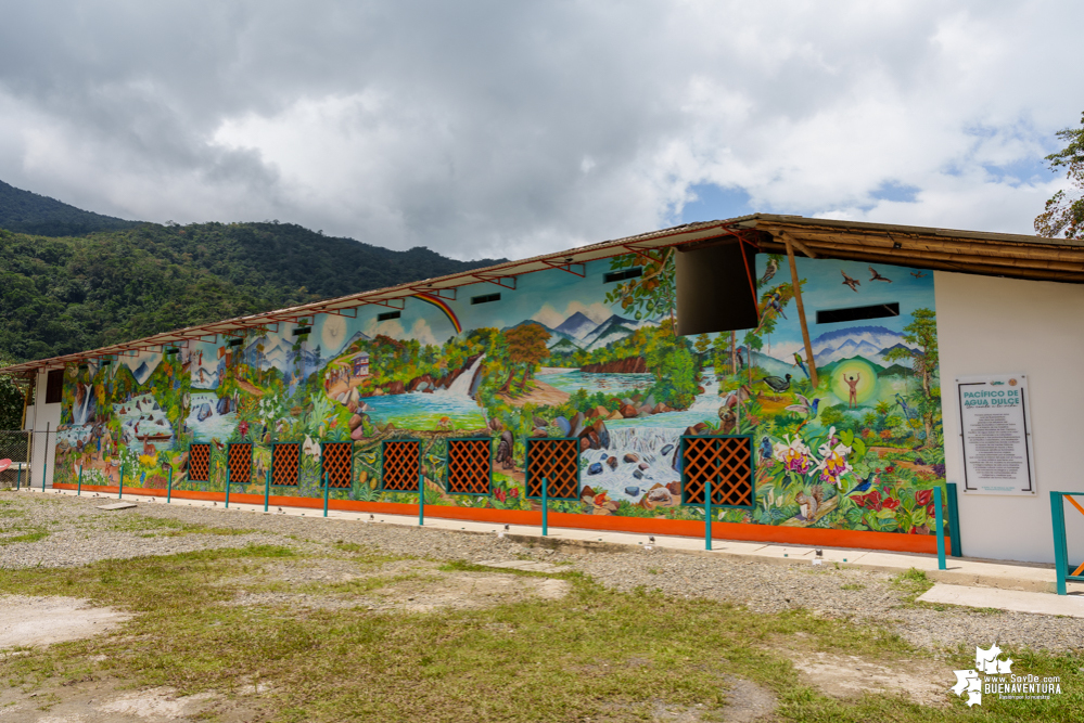 Pacífico de Agua Dulce: primera obra mural artística en zona rural de Buenaventura
