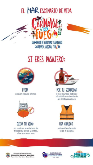 En los Carnavales del Fuego, la Dimar invita a vivir el desfile náutico de Tumaco, como un escenario de vida