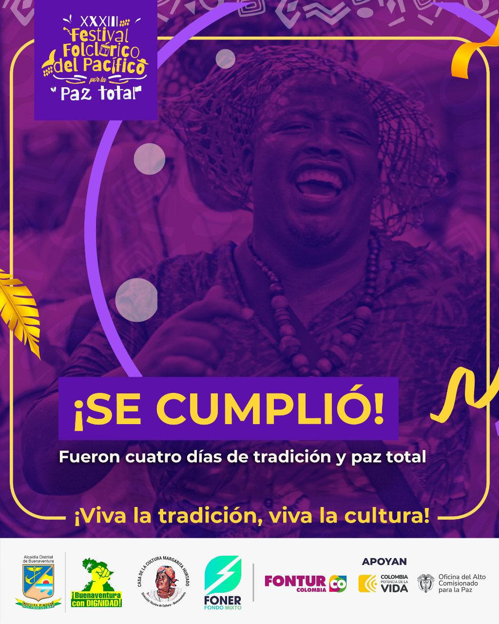 Se realizó con éxito el Festival Folclórico del Pacífico en Buenaventura después de siete años
