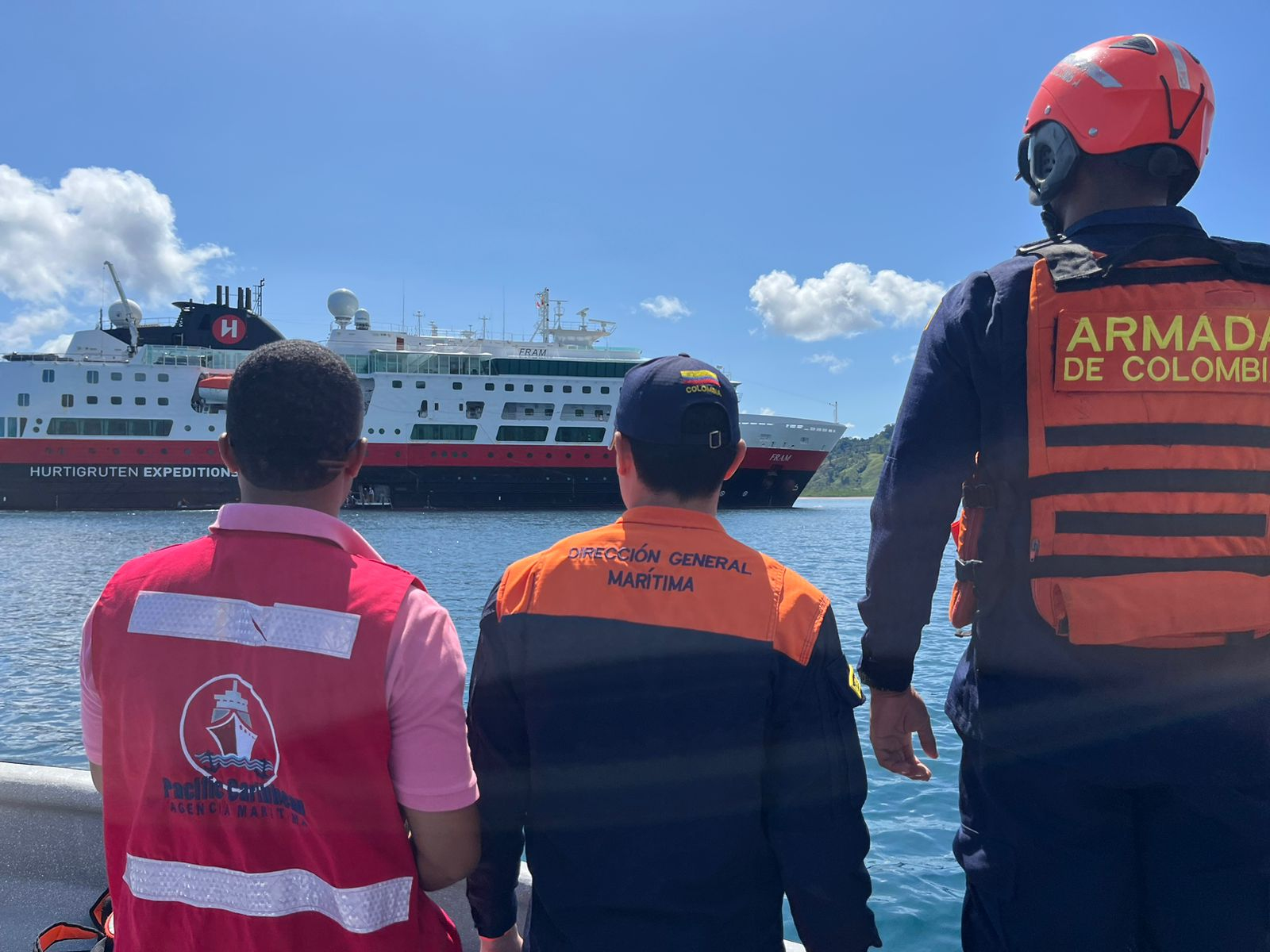 Con 60 turistas a bordo visitó el crucero internacional Fram a Bahía Solano